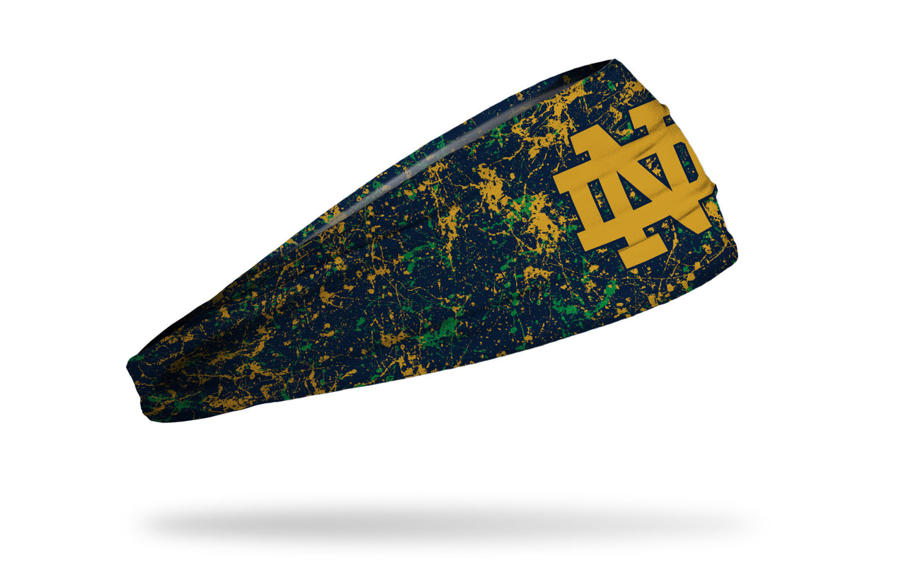University of Notre Dame: Splatter Navy Headband - View 2