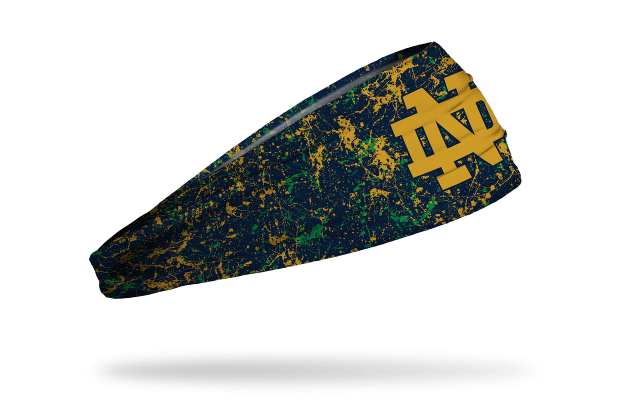 University of Notre Dame: Splatter Navy Big Bang Lite Headband - View 2