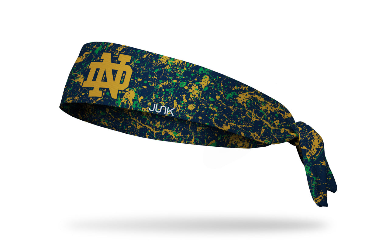 University of Notre Dame: Splatter Navy Flex Tie Headband - View 1