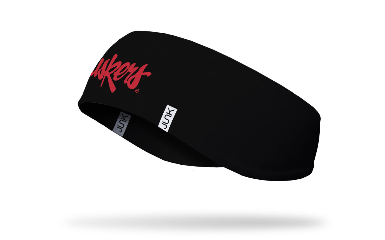 University of Nebraska: Wordmark Black Ear Warmer - View 1