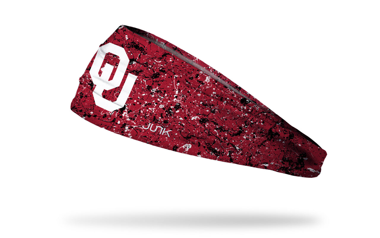 University of Oklahoma: Splatter Crimson Big Bang Lite Headband - View 1