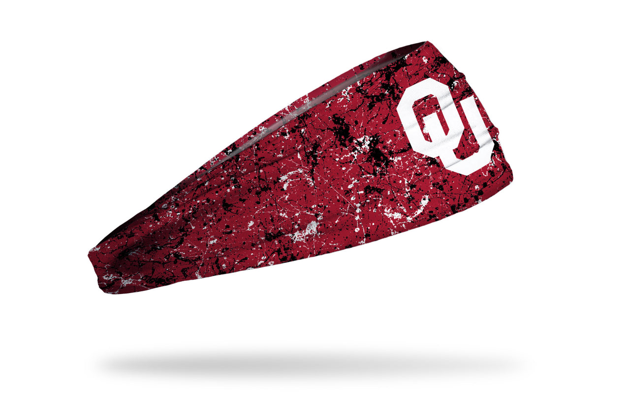 University of Oklahoma: Splatter Crimson Big Bang Lite Headband - View 2