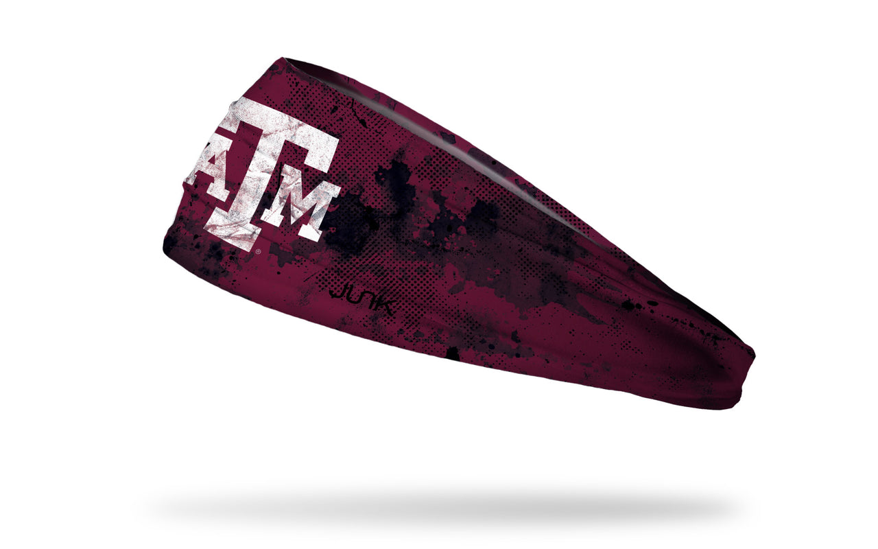 Texas A&M University headband with grunge overlay