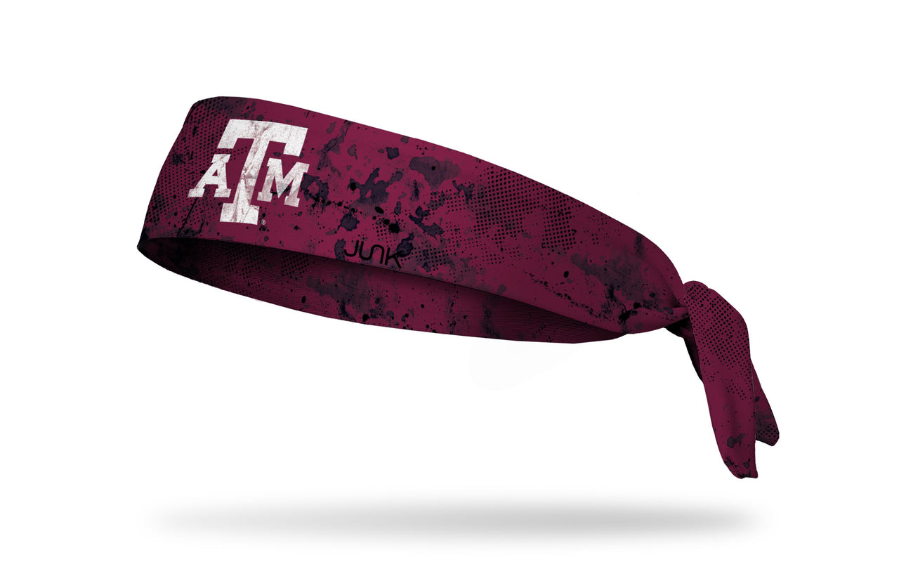 Texas A&M University: Grunge Maroon Flex Tie Headband - View 1