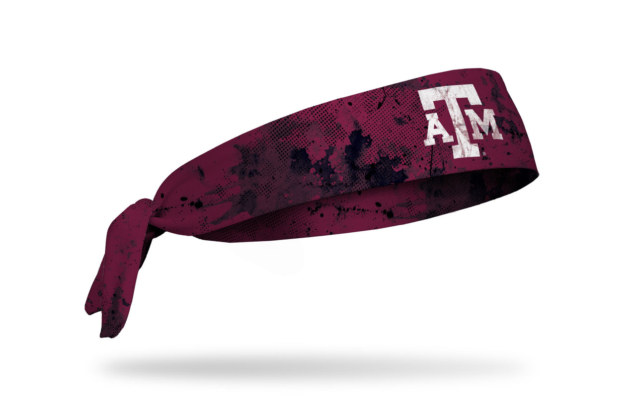 Texas A&M University: Grunge Maroon Flex Tie Headband - View 2