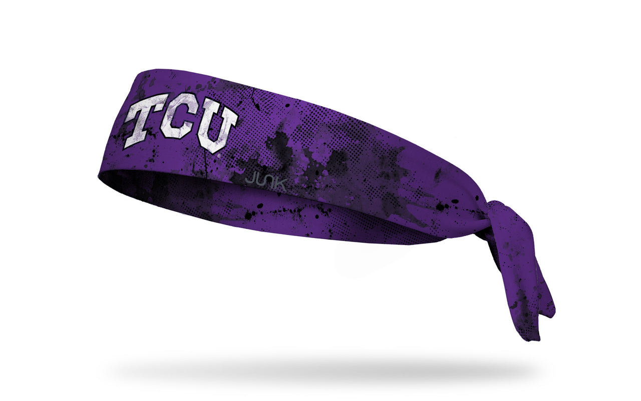 TCU: Grunge Purple Tie Headband - View 1