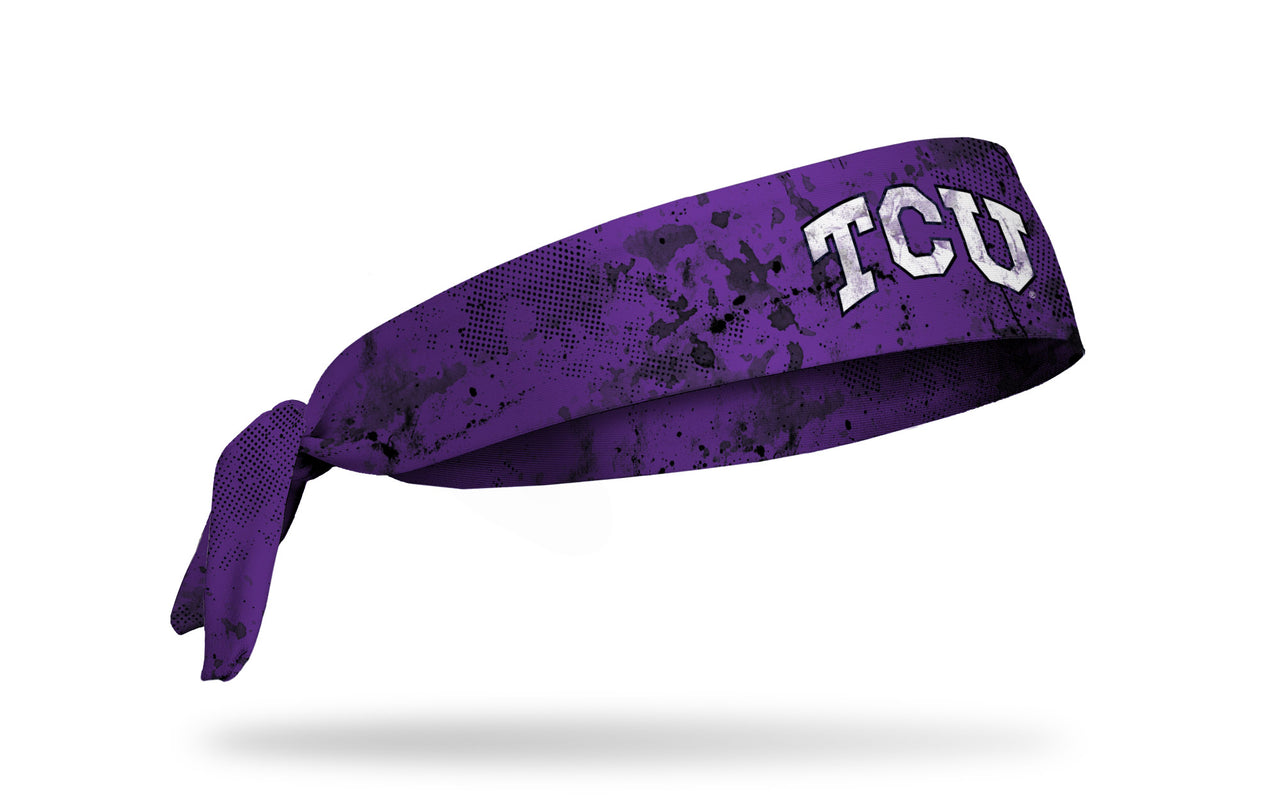 TCU: Grunge Purple Tie Headband - View 2