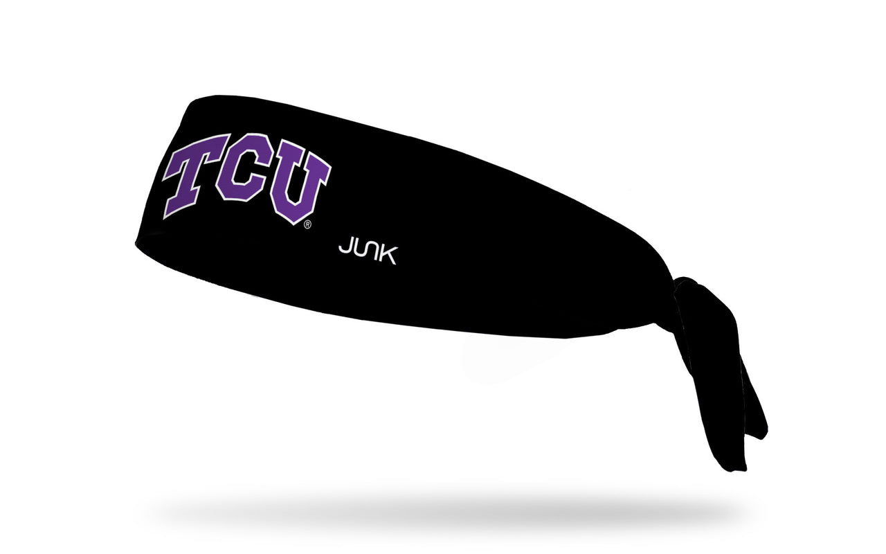 TCU: Logo Black Flex Tie Headband - View 1