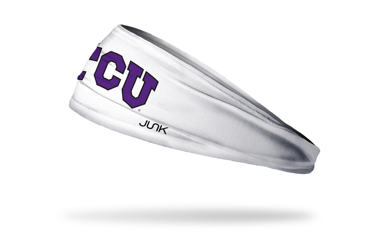 TCU: Logo White Headband