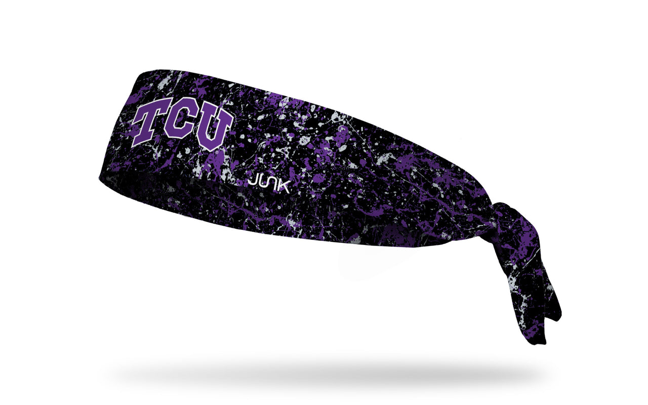 TCU: Splatter Black Tie Headband - View 1