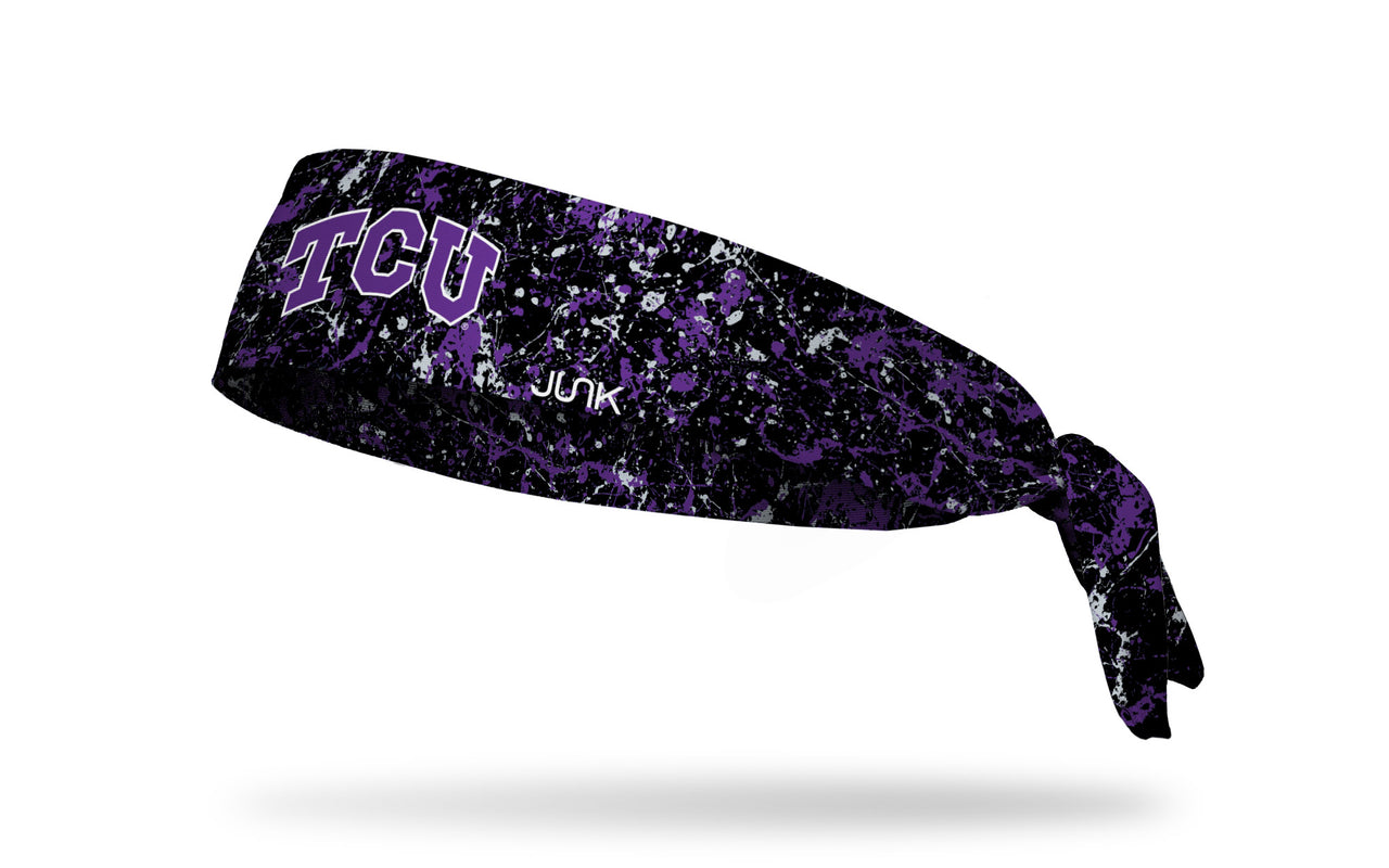 TCU: Splatter Black Flex Tie Headband - View 1