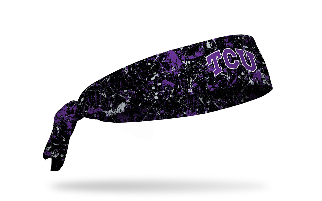 TCU: Splatter Black Flex Tie Headband - View 2
