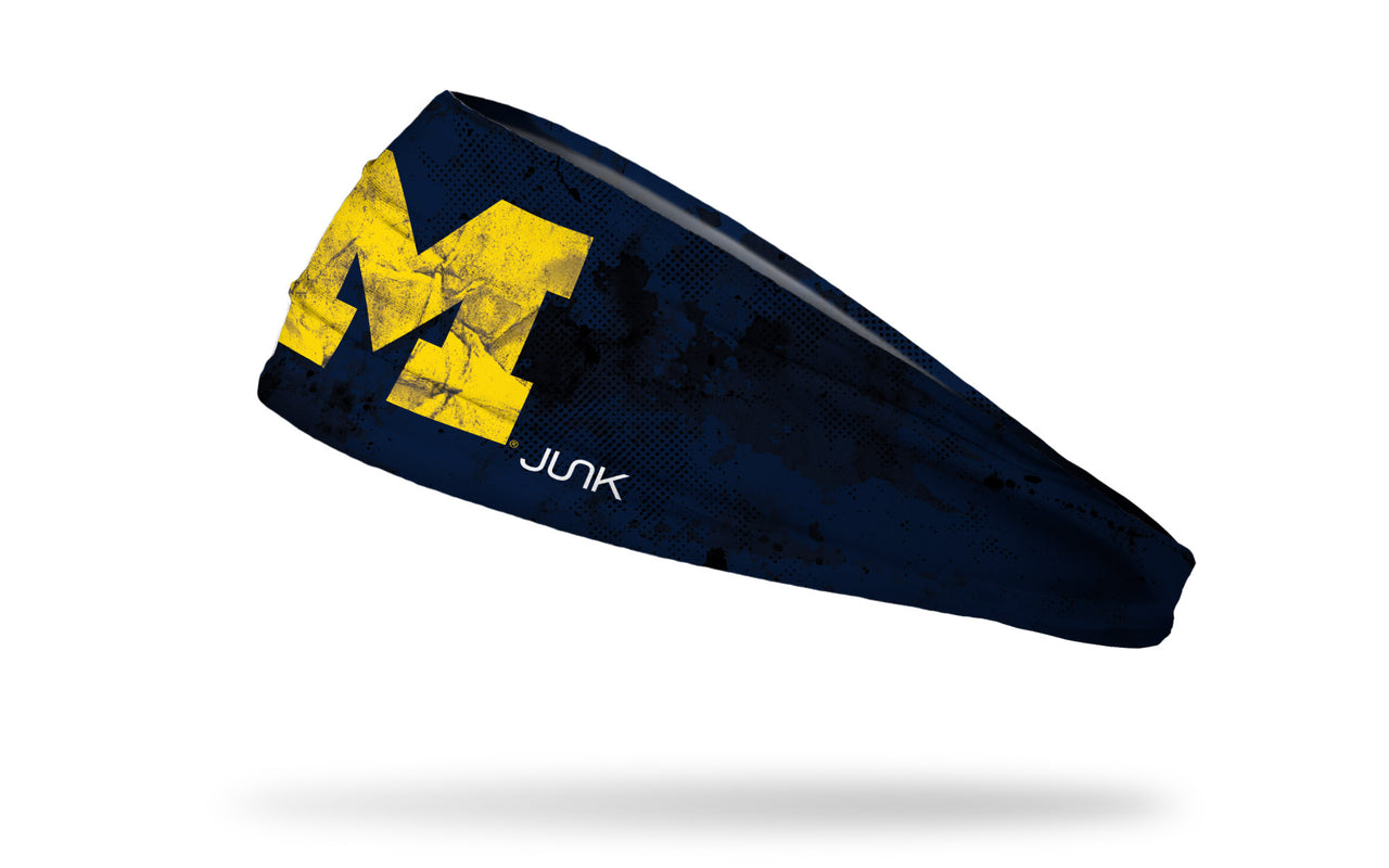 University of Michigan: Grunge Blue Headband - View 1