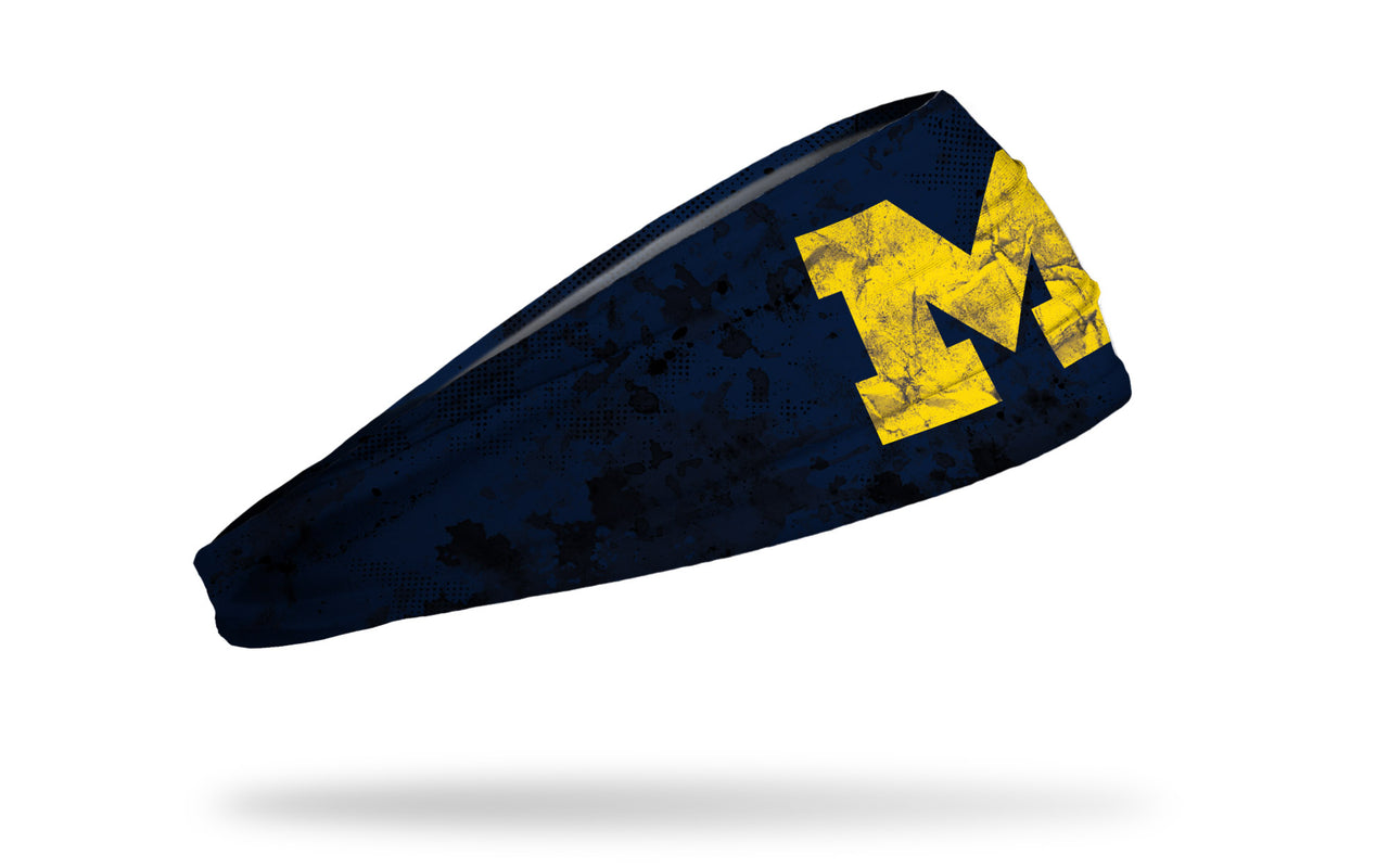 University of Michigan: Grunge Blue Headband - View 2