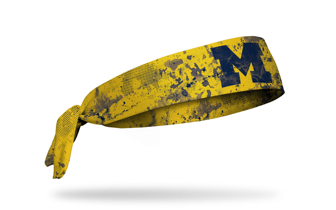University of Michigan: Grunge Maize Flex Tie Headband - View 2