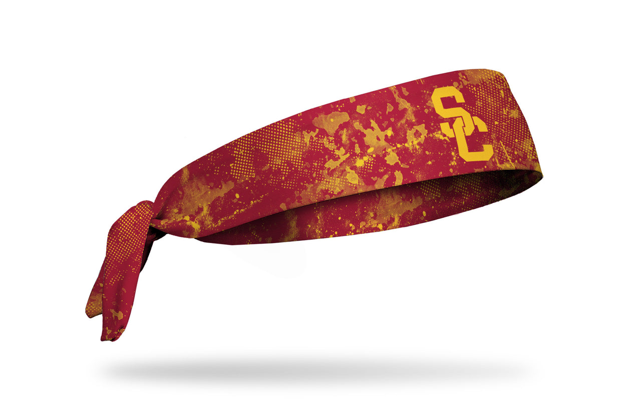 USC: Grunge Cardinal Flex Tie Headband - View 2