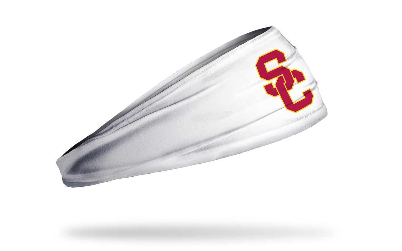 white headband with University of Southern California logo