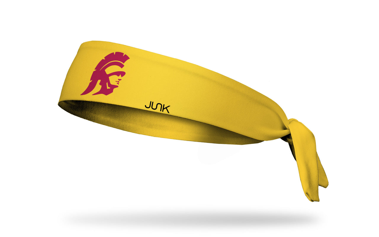gold headband with University of Southern California trojan mascot logo