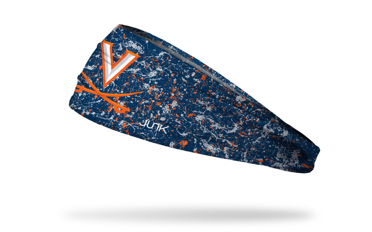 University of Virginia: Splatter Navy Big Bang Lite Headband - View 1