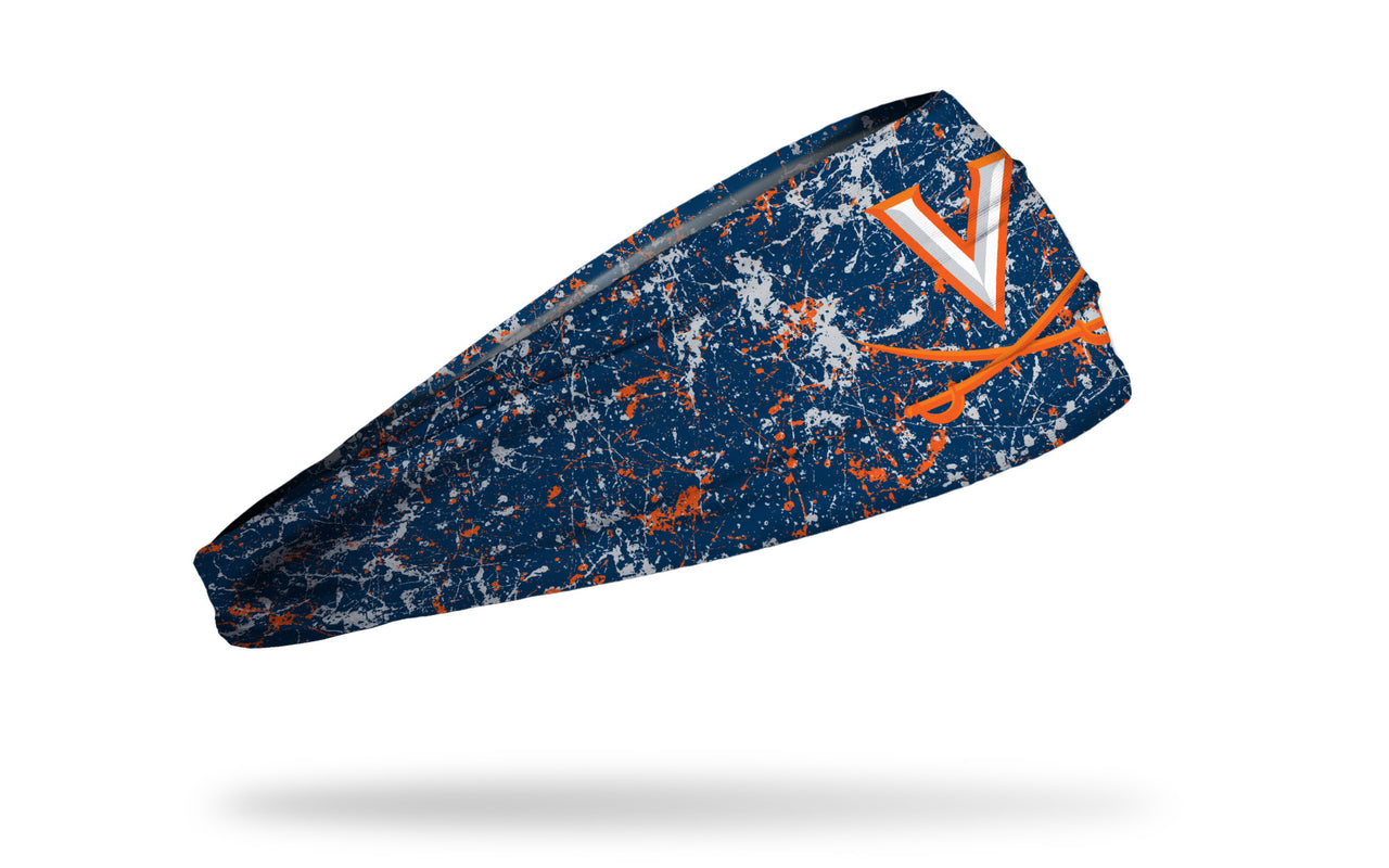 University of Virginia: Splatter Navy Headband - View 2