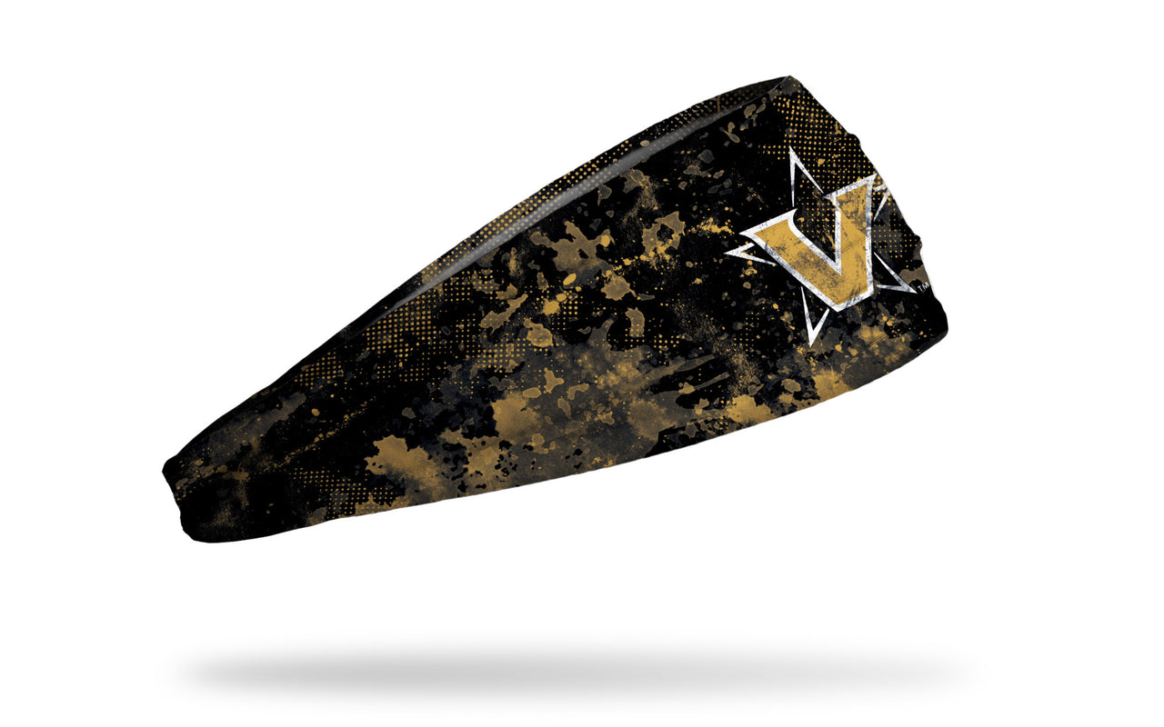 Vanderbilt University: Grunge Black Big Bang Lite Headband - View 2