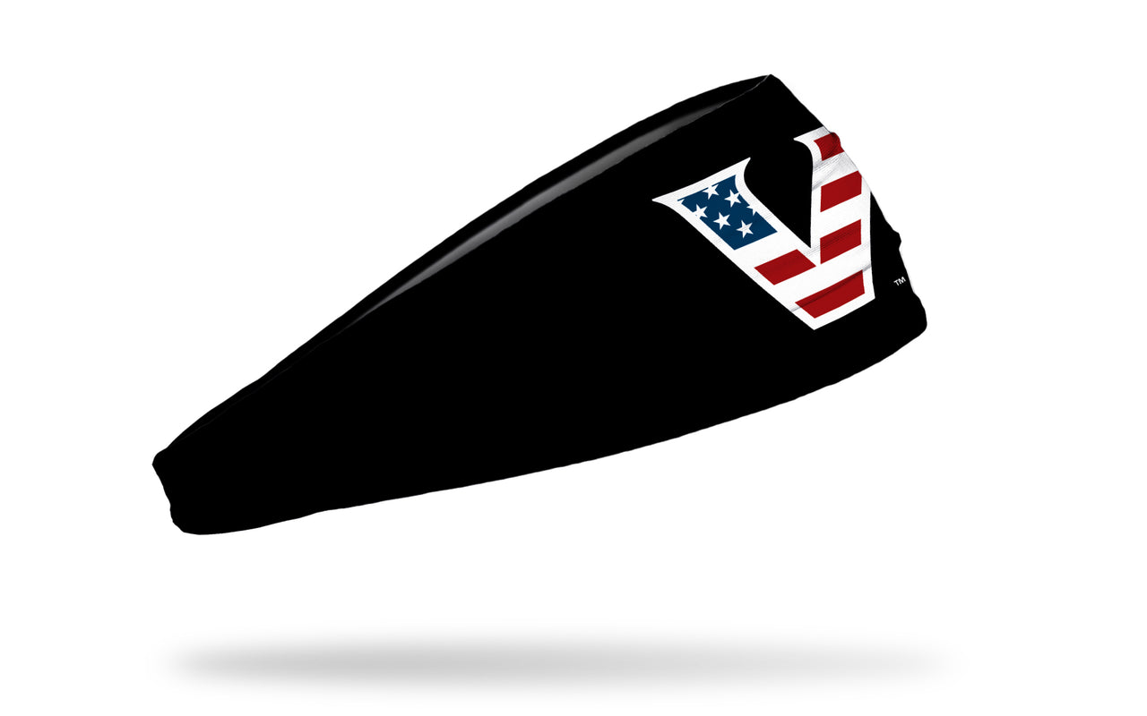 Vanderbilt University: Logo Flag Black Big Bang Lite Headband - View 2