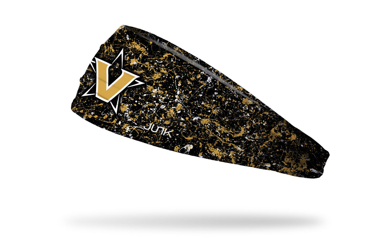 Vanderbilt University: Splatter Black Big Bang Lite Headband - View 1