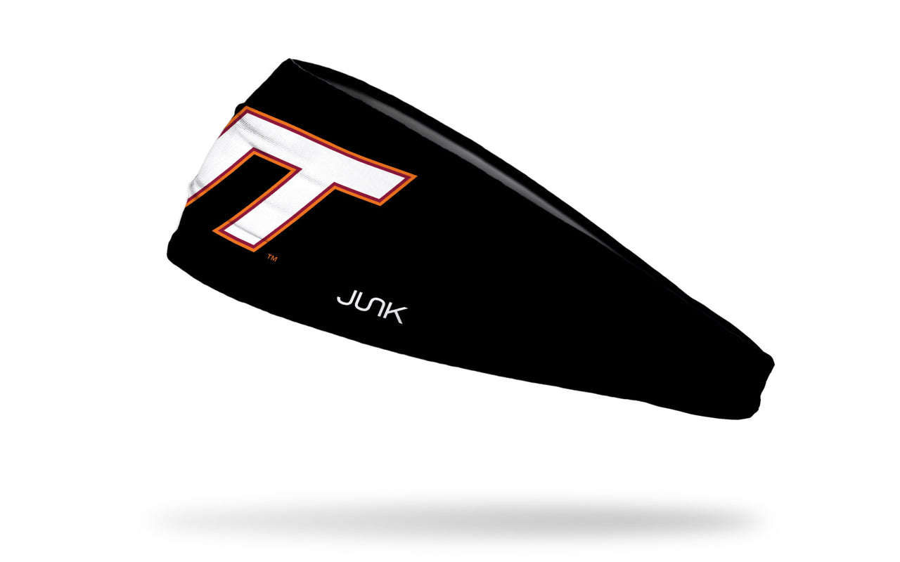 Virginia Tech: Logo Black Big Bang Lite Headband - View 1