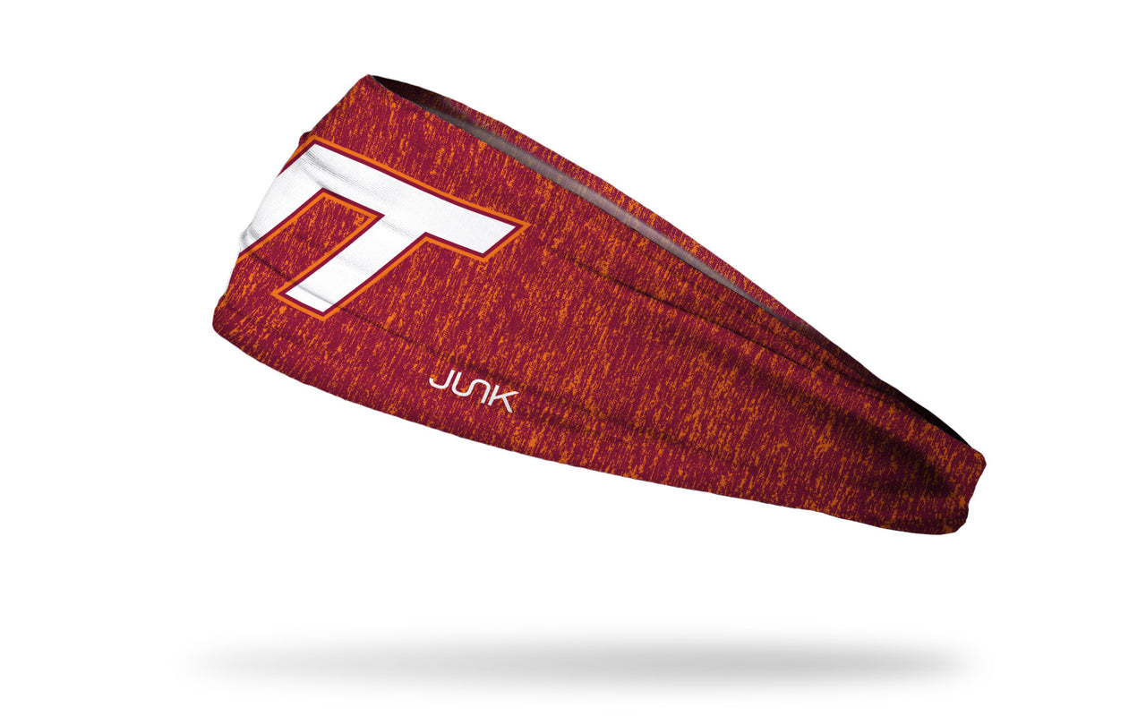 Virginia Tech: Orange Maroon Heather Headband - View 1