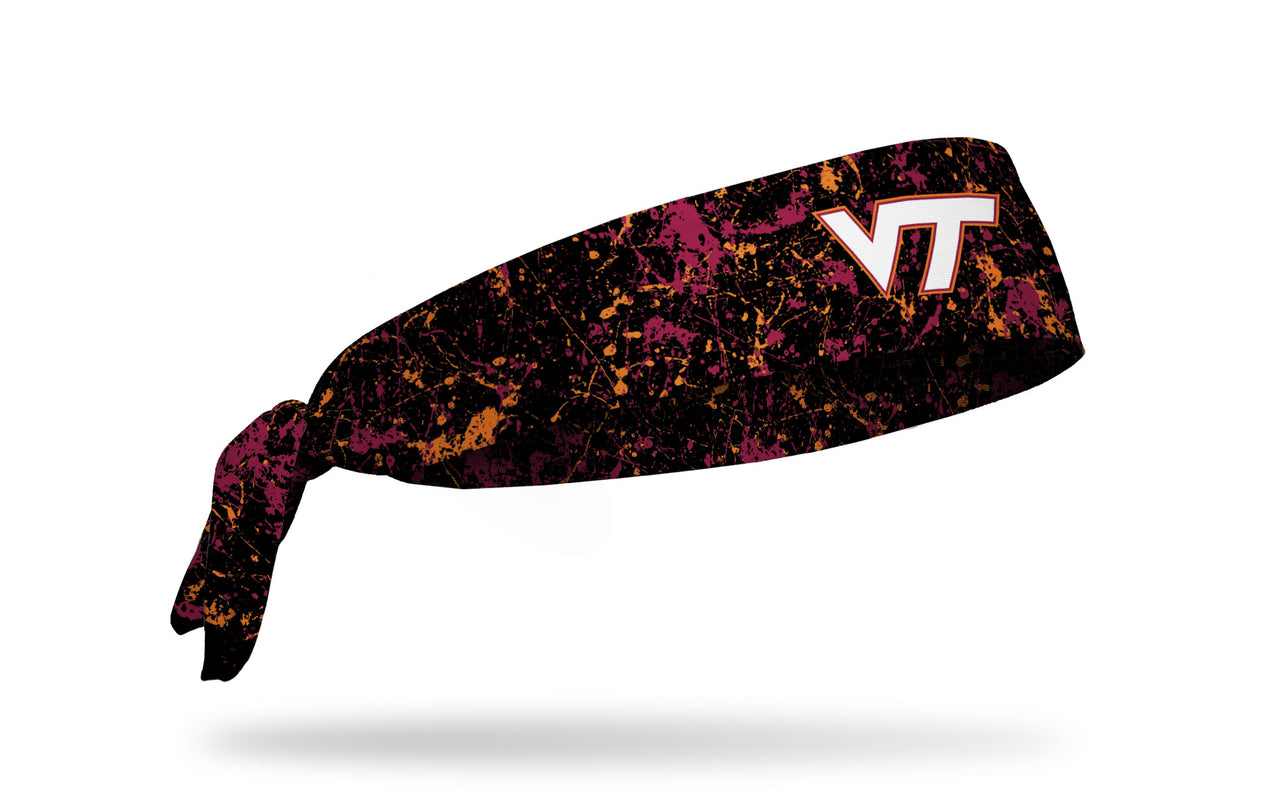Virginia Tech: Splatter Black Flex Tie Headband - View 2