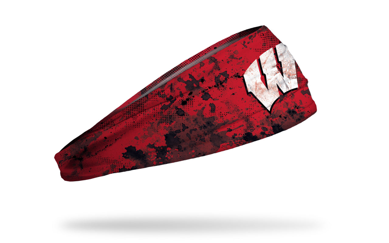 University of Wisconsin: Grunge Cardinal Big Bang Lite Headband - View 2
