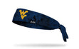 West Virginia University: Grunge Navy Flex Tie Headband - View 1