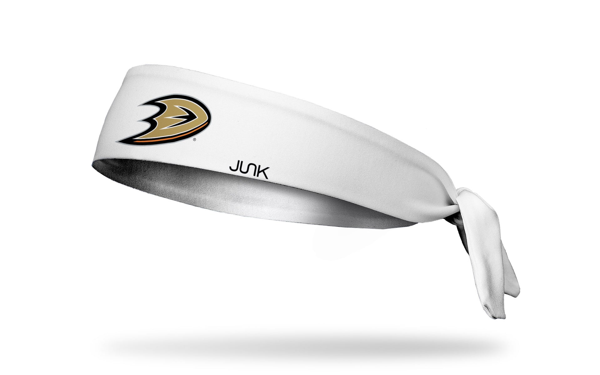 Anaheim Ducks: Logo White Tie Headband - View 1