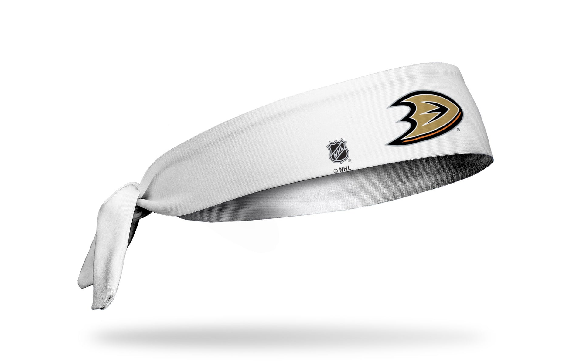 Anaheim Ducks: Logo White Tie Headband - View 2