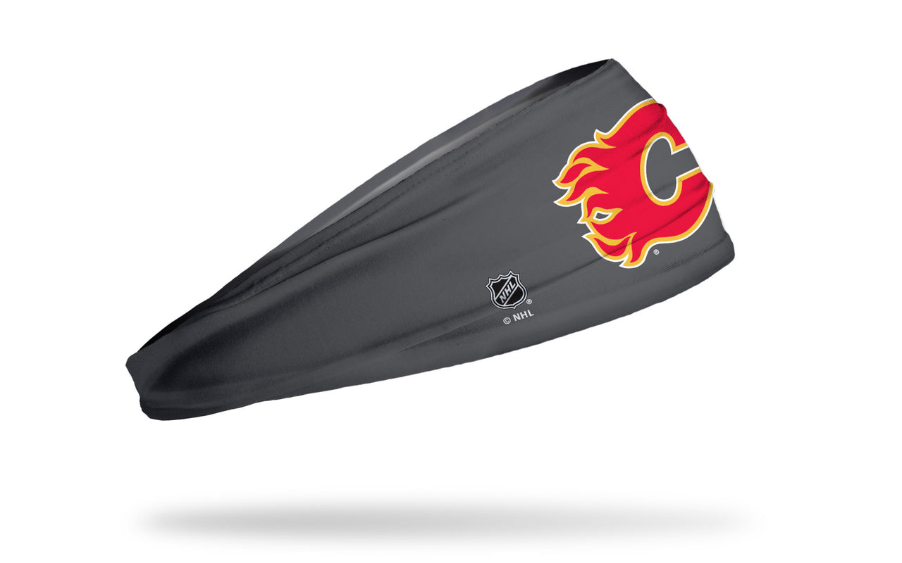 Calgary Flames: Logo Gray Big Bang Lite Headband - View 2