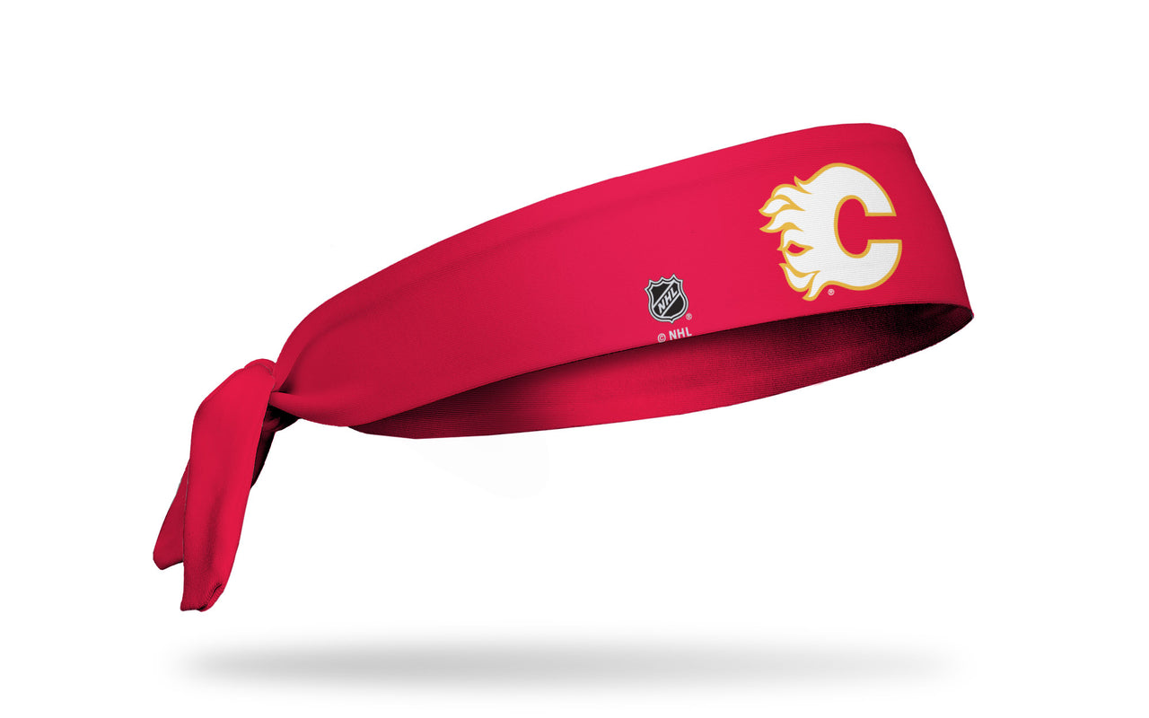 Calgary Flames: Logo Red Flex Tie Headband - View 2