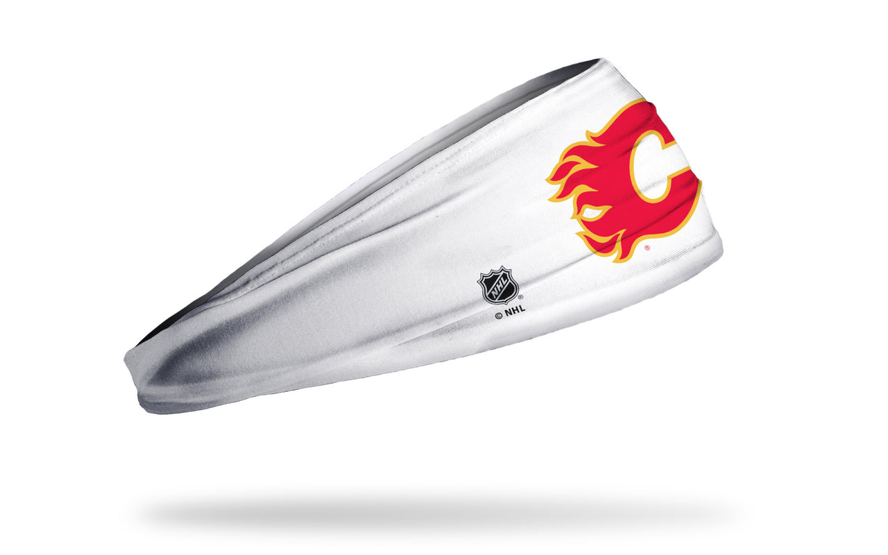 Calgary Flames: Logo White Headband - View 2