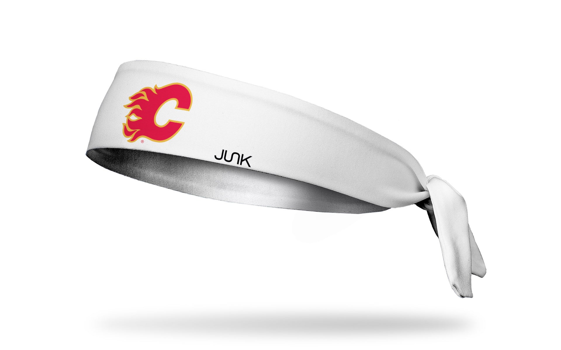 Calgary Flames: Logo White Tie Headband - View 1