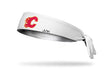 Calgary Flames: Logo White Flex Tie Headband - View 1