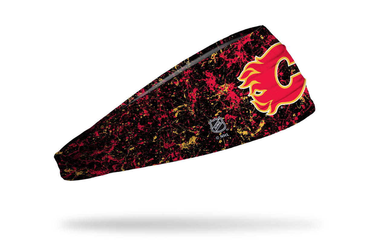 Calgary Flames: Splatter Big Bang Lite Headband - View 2