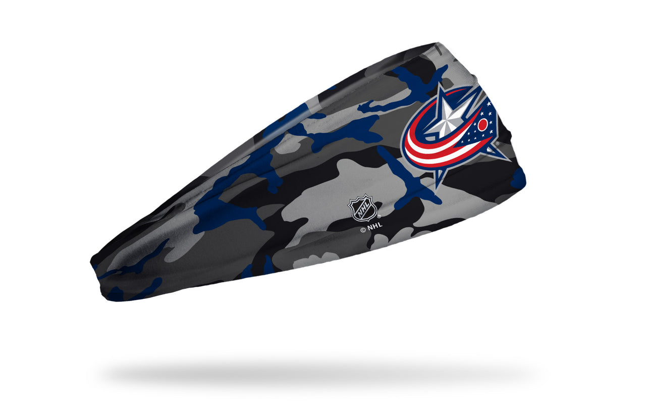 Columbus Blue Jackets: Camo Pop Big Bang Lite Headband - View 2