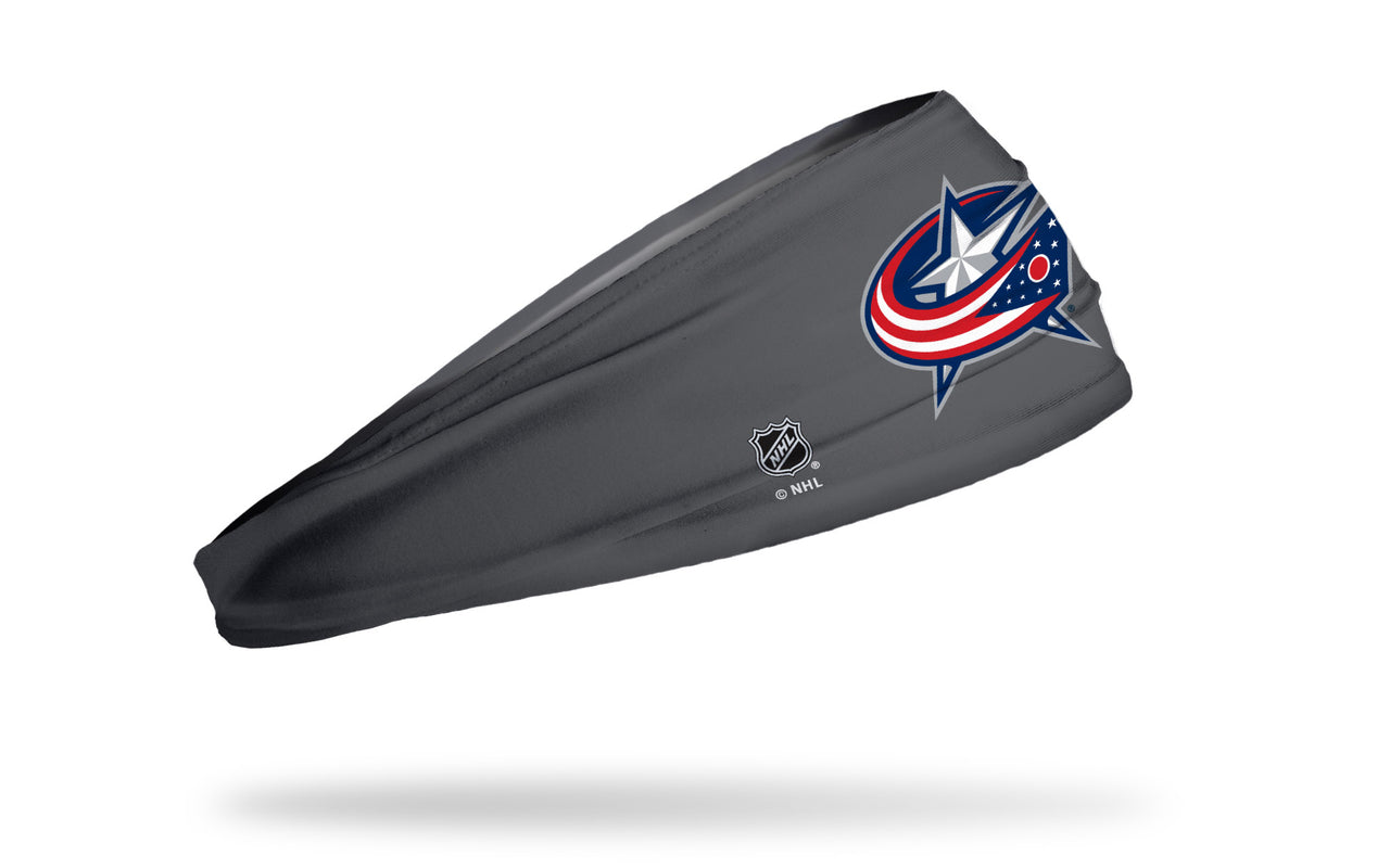 Columbus Blue Jackets: Logo Gray Headband - View 2