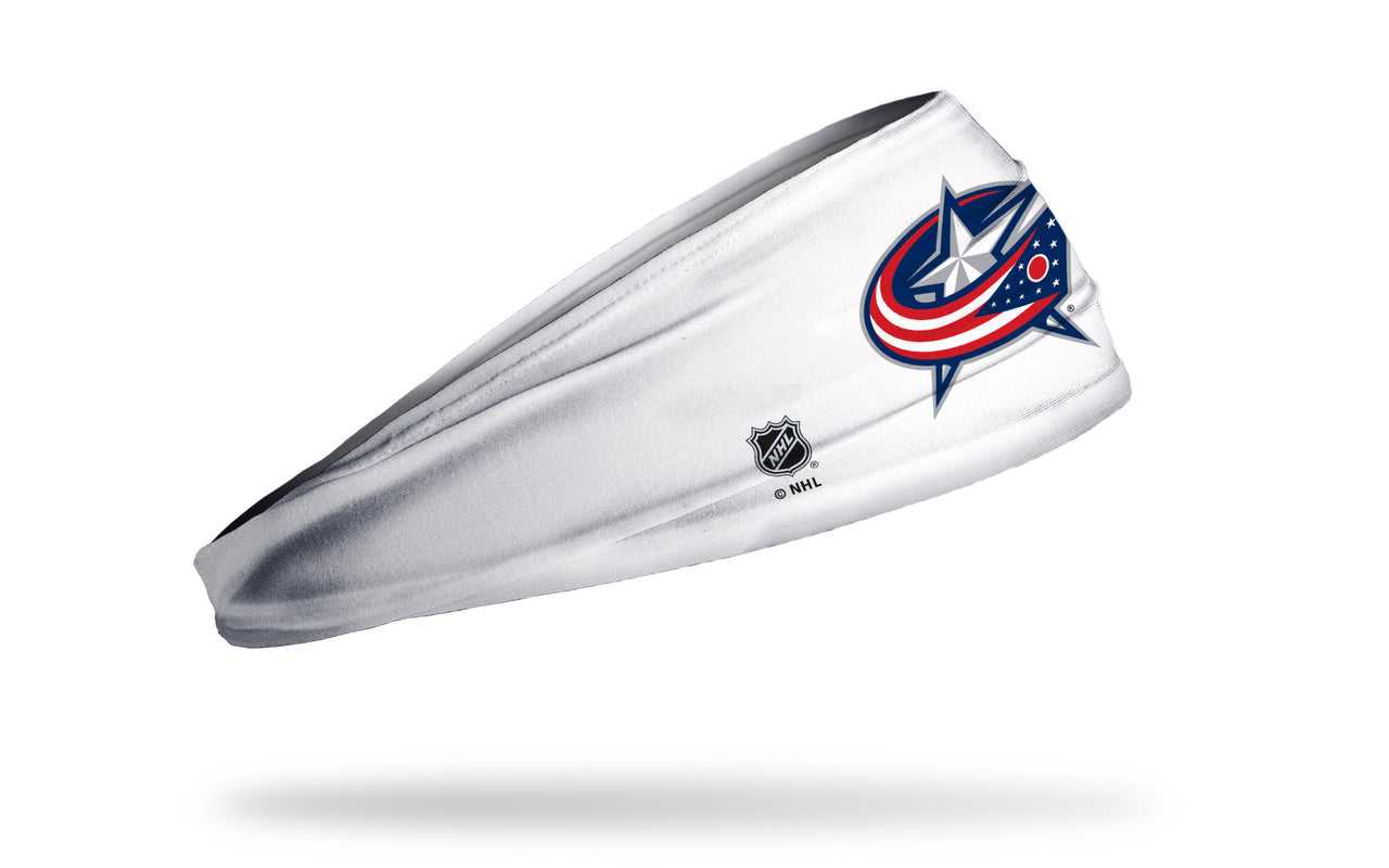 Columbus Blue Jackets: Logo White Headband - View 2