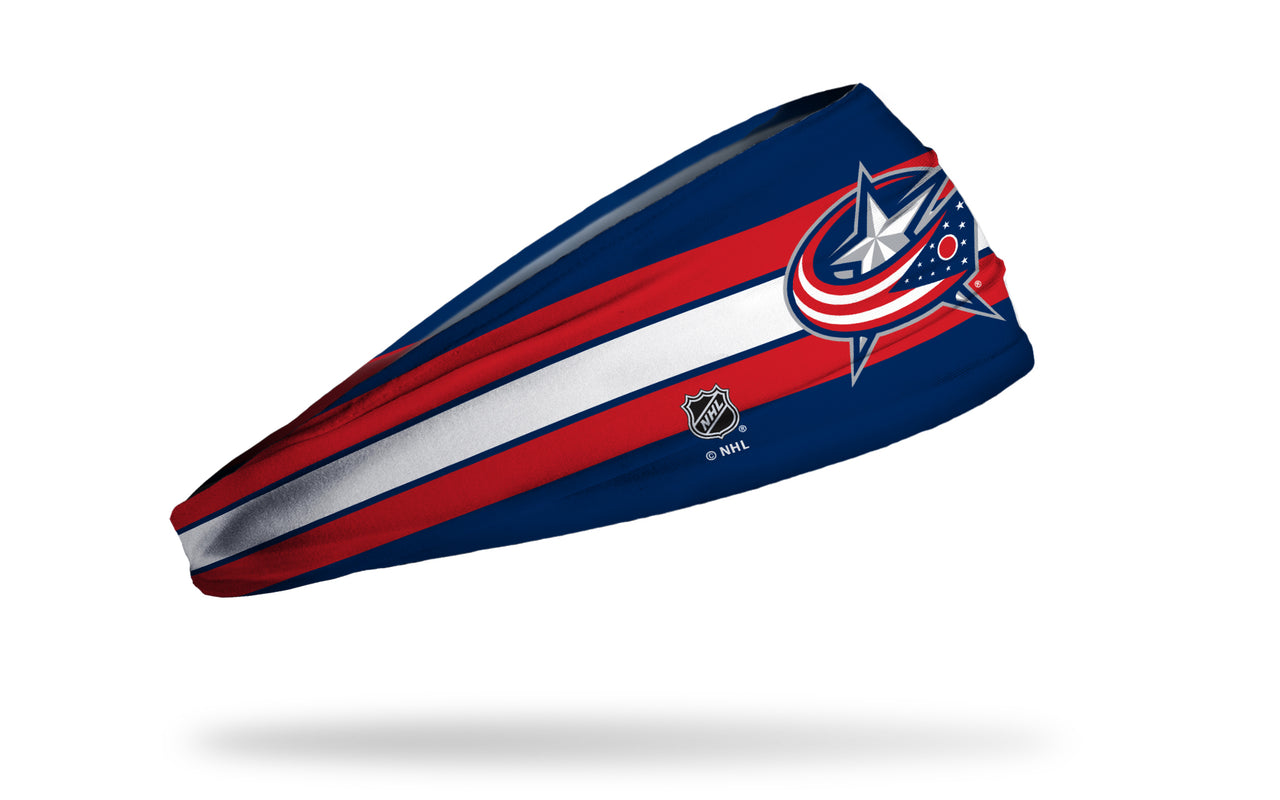 Columbus Blue Jackets: Stripe Big Bang Lite Headband - View 2