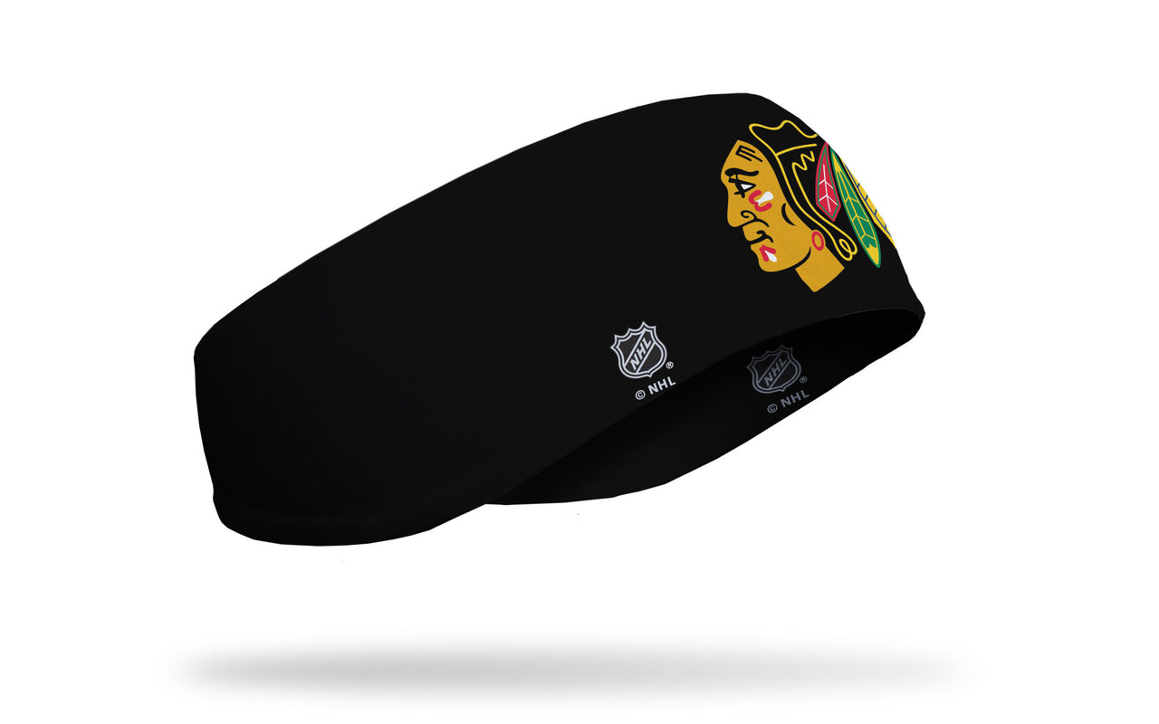 Chicago Blackhawks: Logo Black Ear Warmer - View 1