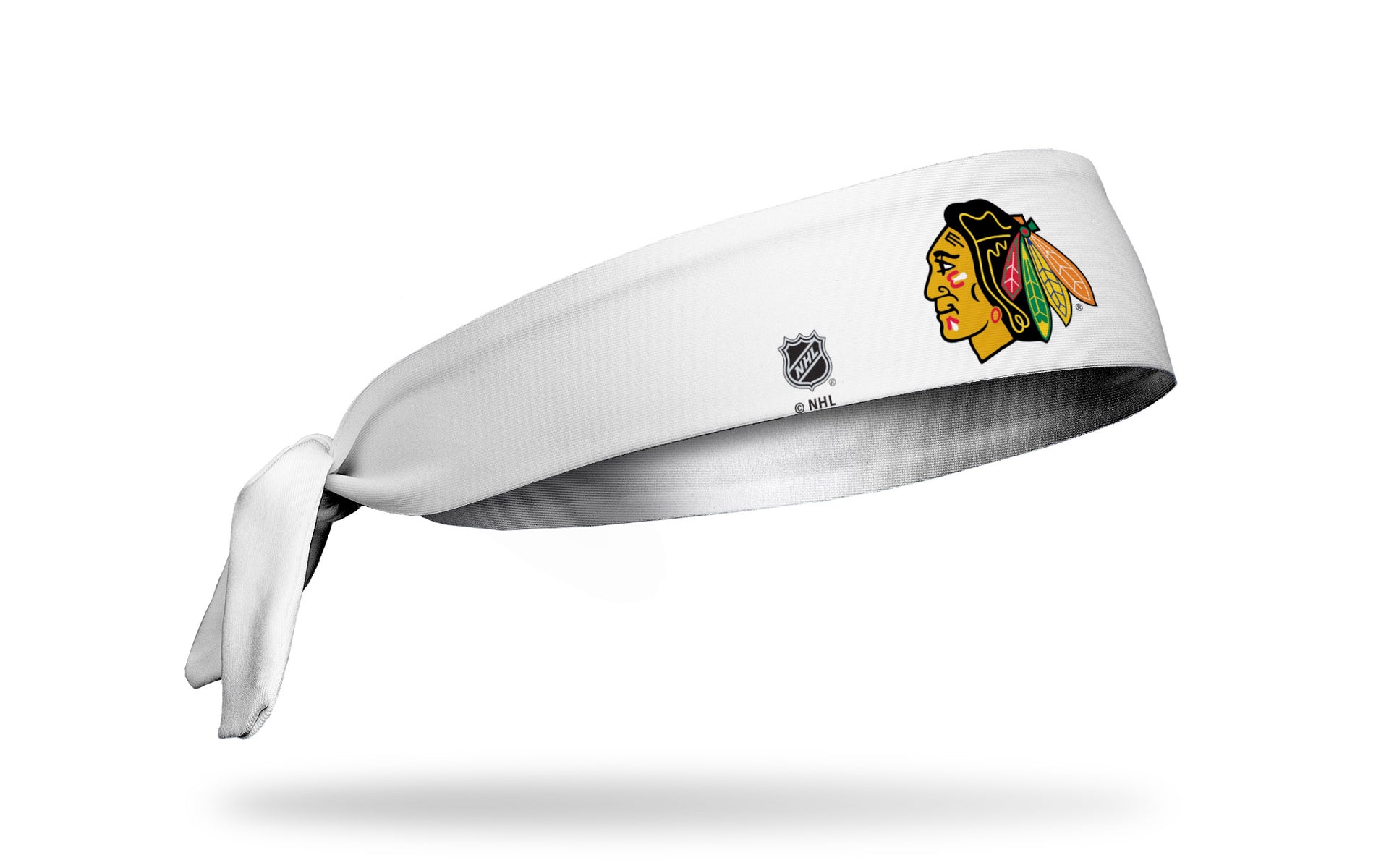 Chicago Blackhawks: Logo White Flex Tie Headband - View 2