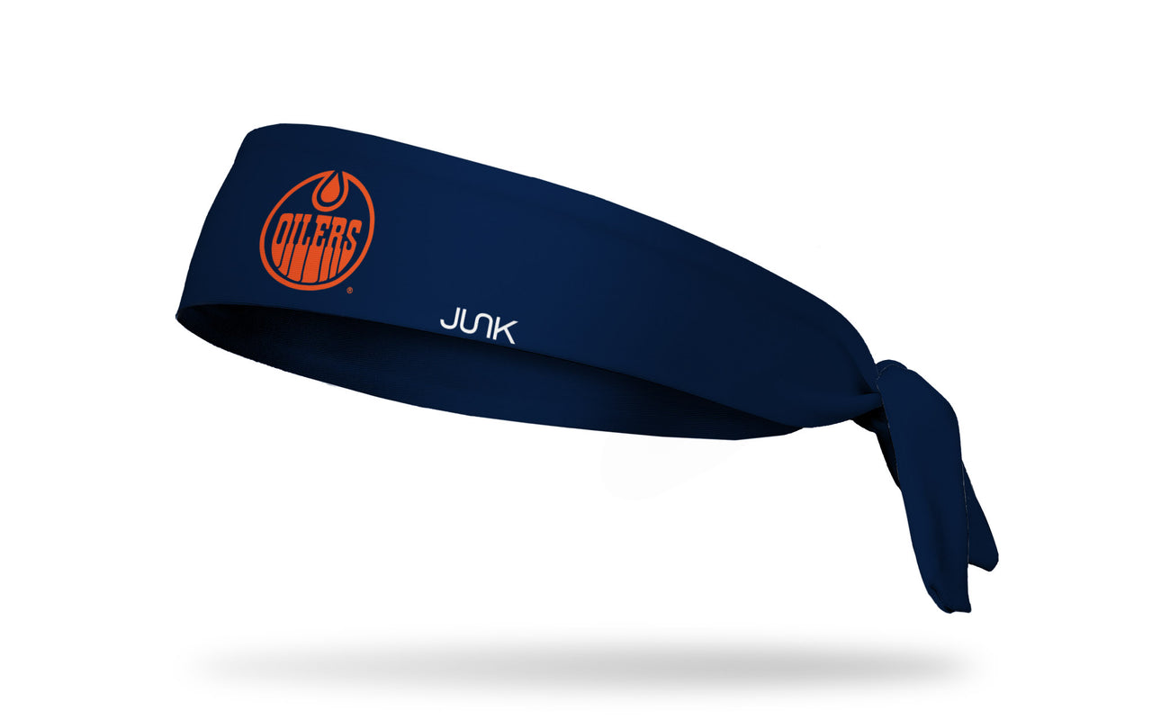 Edmonton Oilers: Logo Navy Tie Headband - View 1