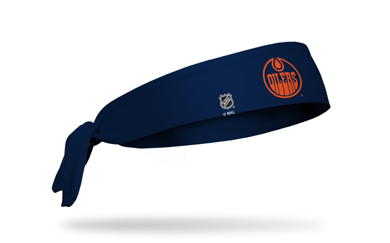 Edmonton Oilers: Logo Navy Tie Headband - View 2