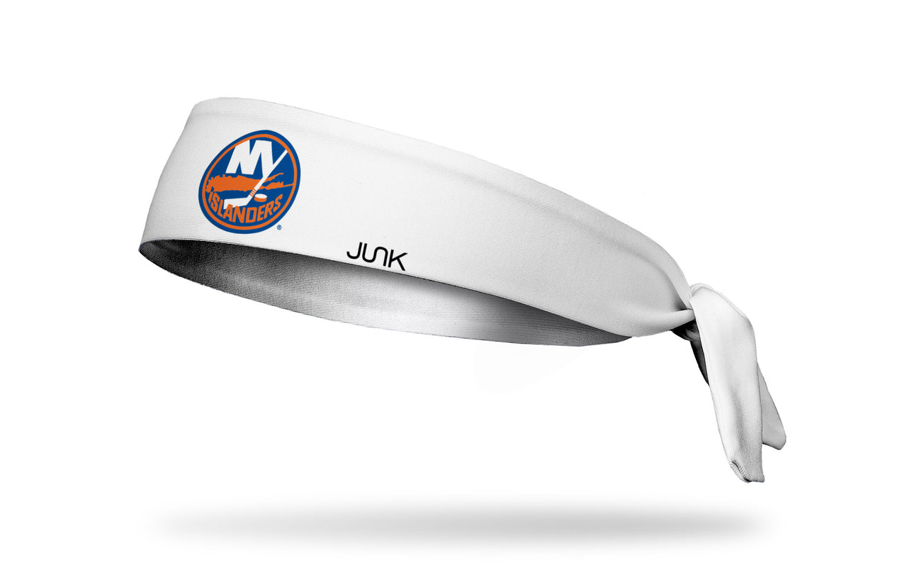 New York Islanders: Logo White Flex Tie Headband - View 1