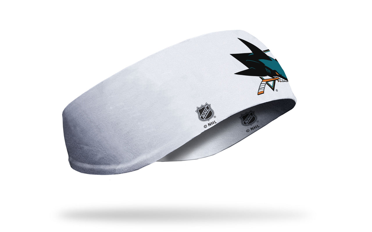 San Jose Sharks: Logo White Ear Warmer - View 2